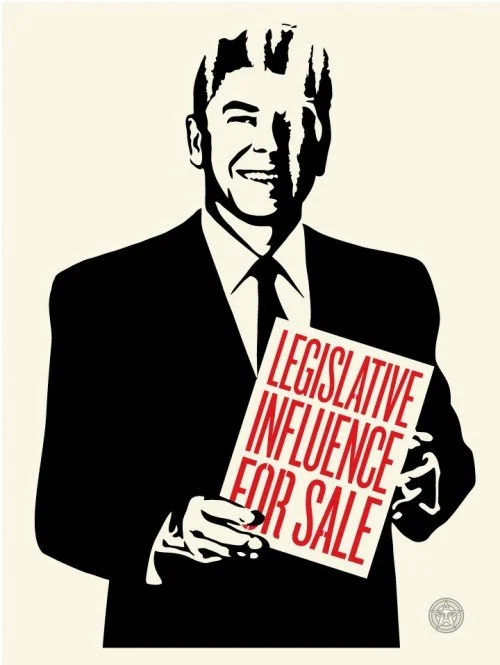 Obey 'Legislative Influence For Sale' Print Release Details