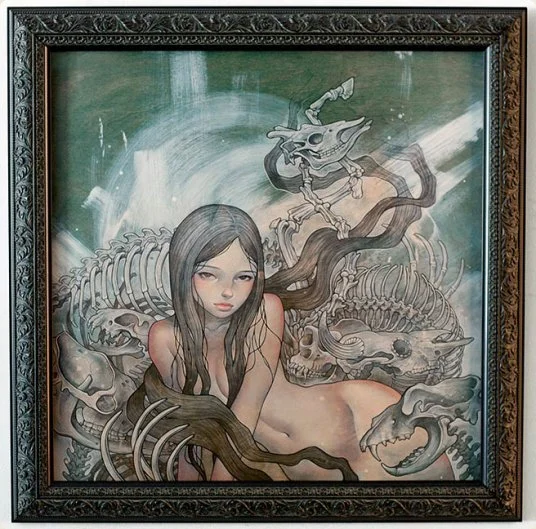 Audrey Kawasaki 'Charlotte' Framed Back Up On Site