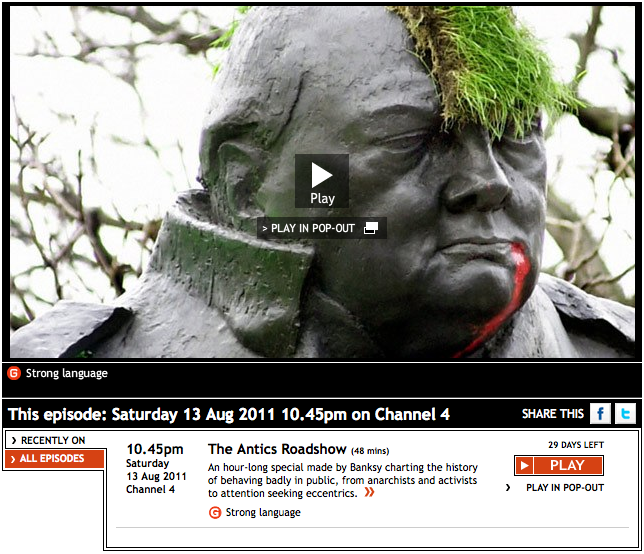 Banksy 'Antics Roadshow' Movie For U.K Viewers Only