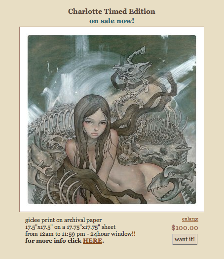 Audrey Kawasaki 'Charlotte' Time Edition Available