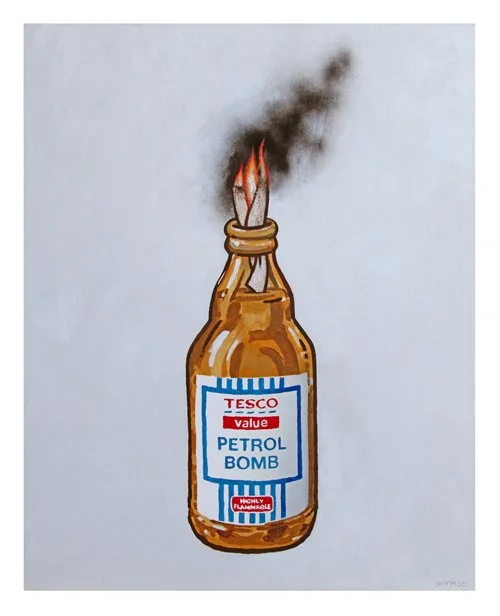 Banksy 'Tesco Petrol Bomb' Poster Release Details