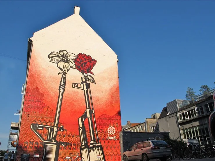 Obey 'Guns n Roses' Mural In Copenhagen, Denmark