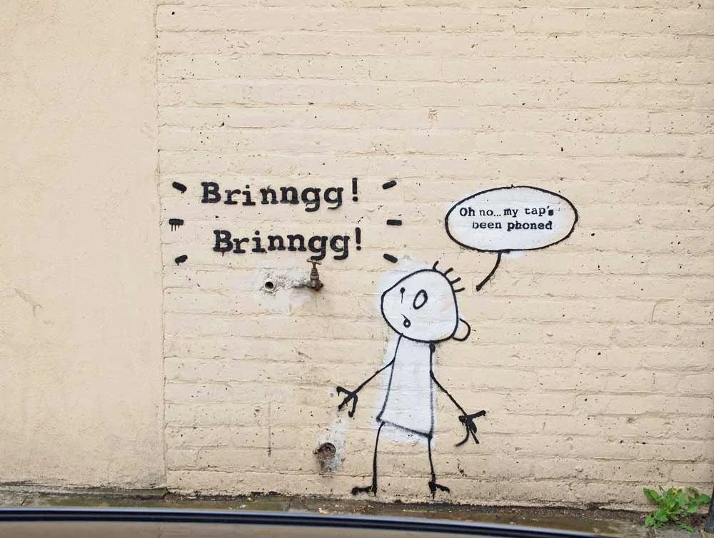 NEW Banksy 'Tap Phoned?' 