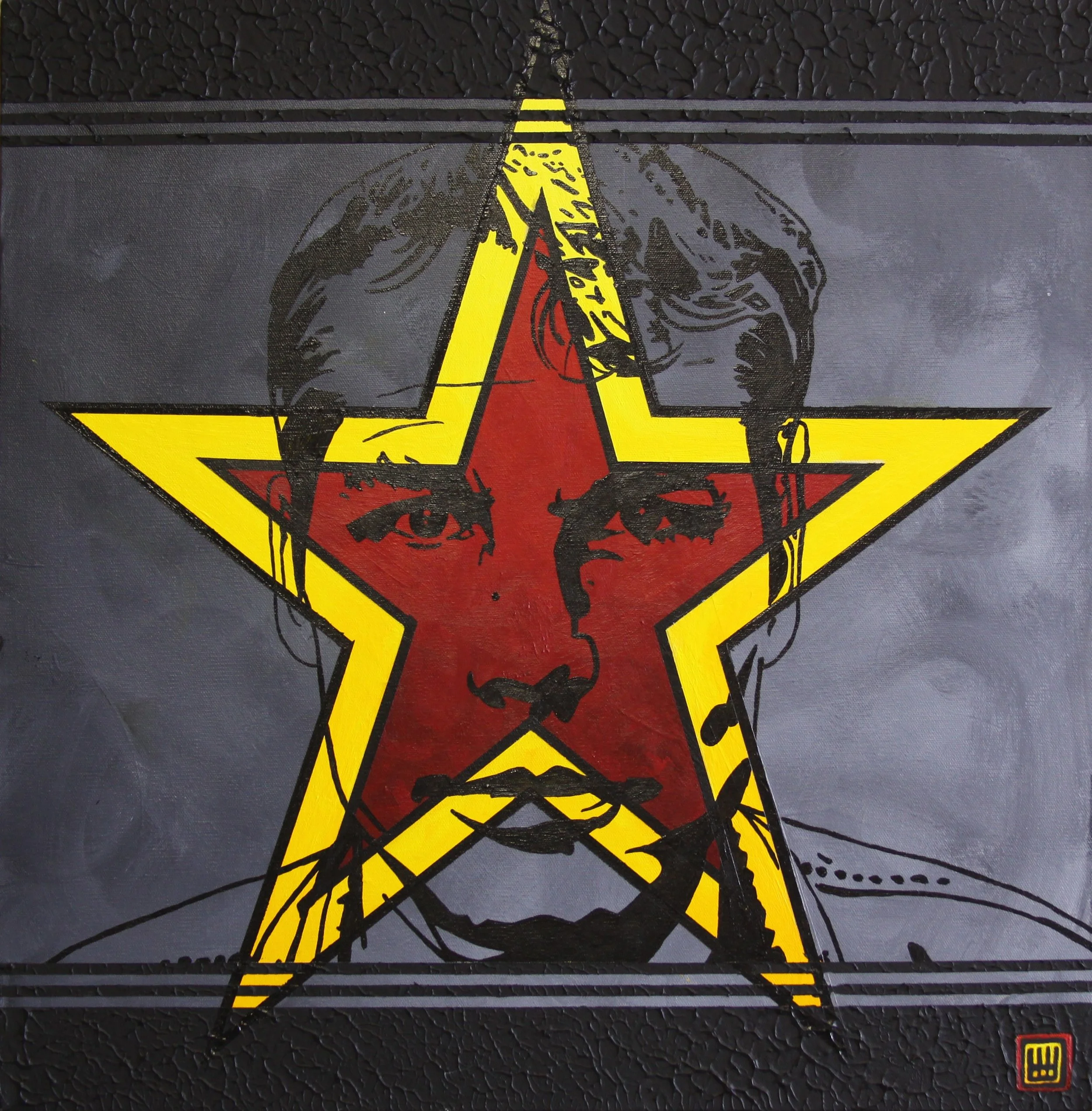 Jesse Golfis 'Shepard Fairey' Protrait Painting Available