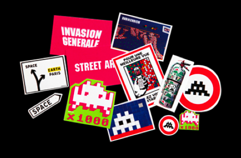 Space Invader Sticker Packs Available