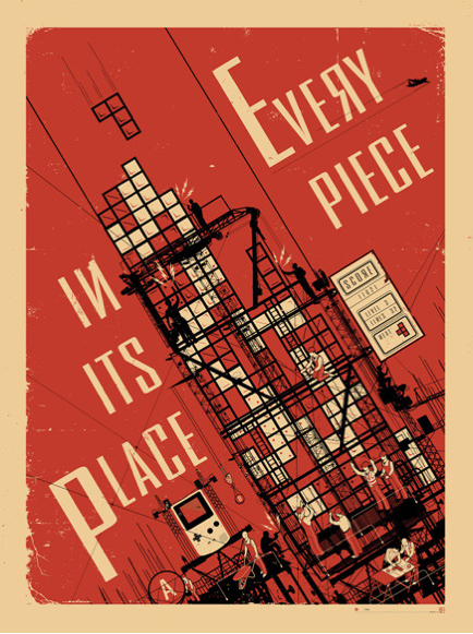 Pop Chart Lab 'Every Piece In Its Place' TETRIS Print Available