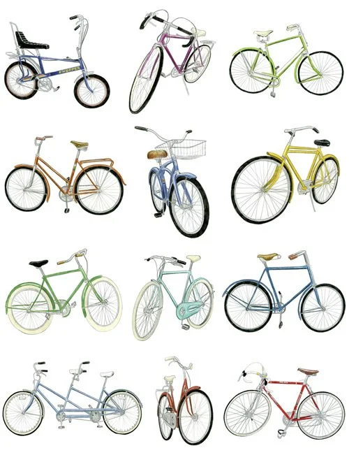 Christine Berrie '12 Bicycles' Print Available