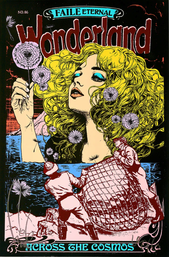 Faile 'Across The Cosmos' Burgundy Prints Available