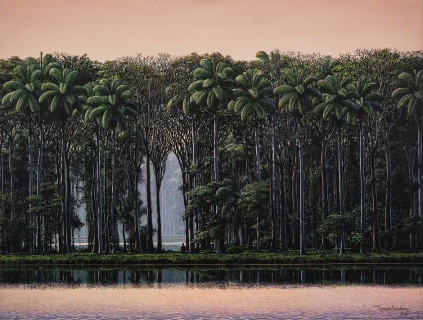 Tomas Sanchez 'Autorretrato En Tarde Rosa' Print Available