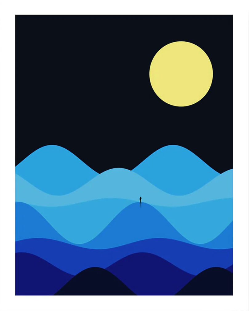 Michael Strevens 'Arrangements In Blue' Print Available