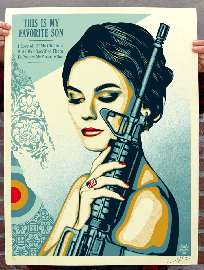 Shepard Fairey Obey 'Miss America's Favorite Son' Print Release Details