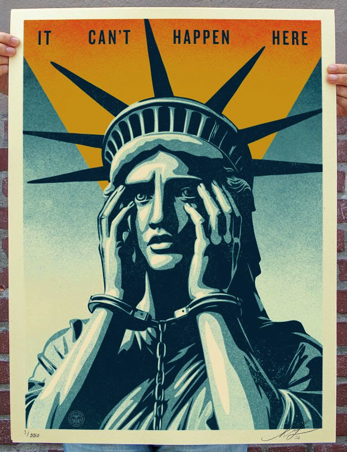 Shepard Fairey Obey 'It Can't Happen Here' Print Release Details