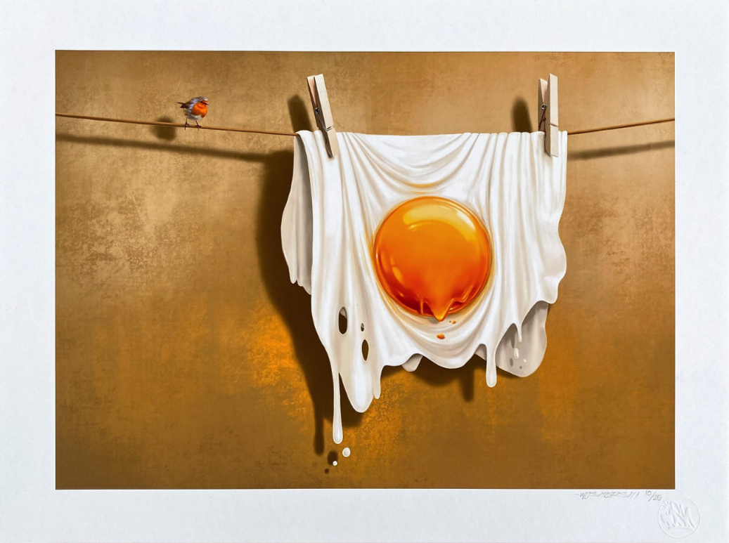 Dawid Woskerski 'Free Range Eggzaggeration' Print Available
