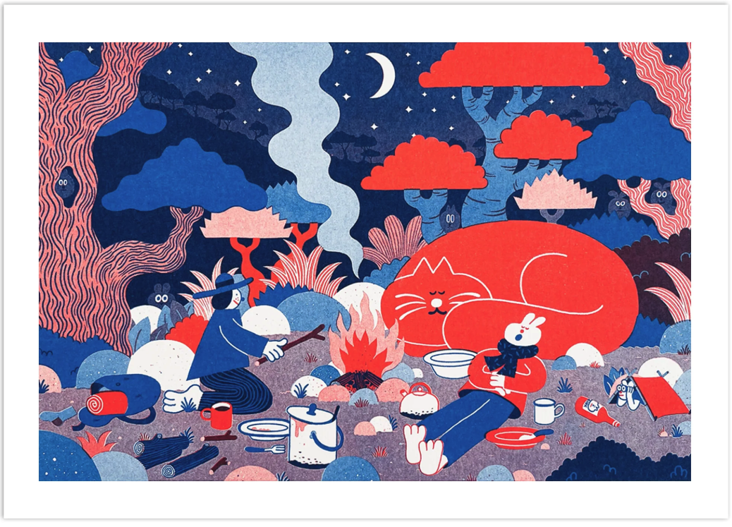 Yuk Fun 'Cat Camp' Print Available