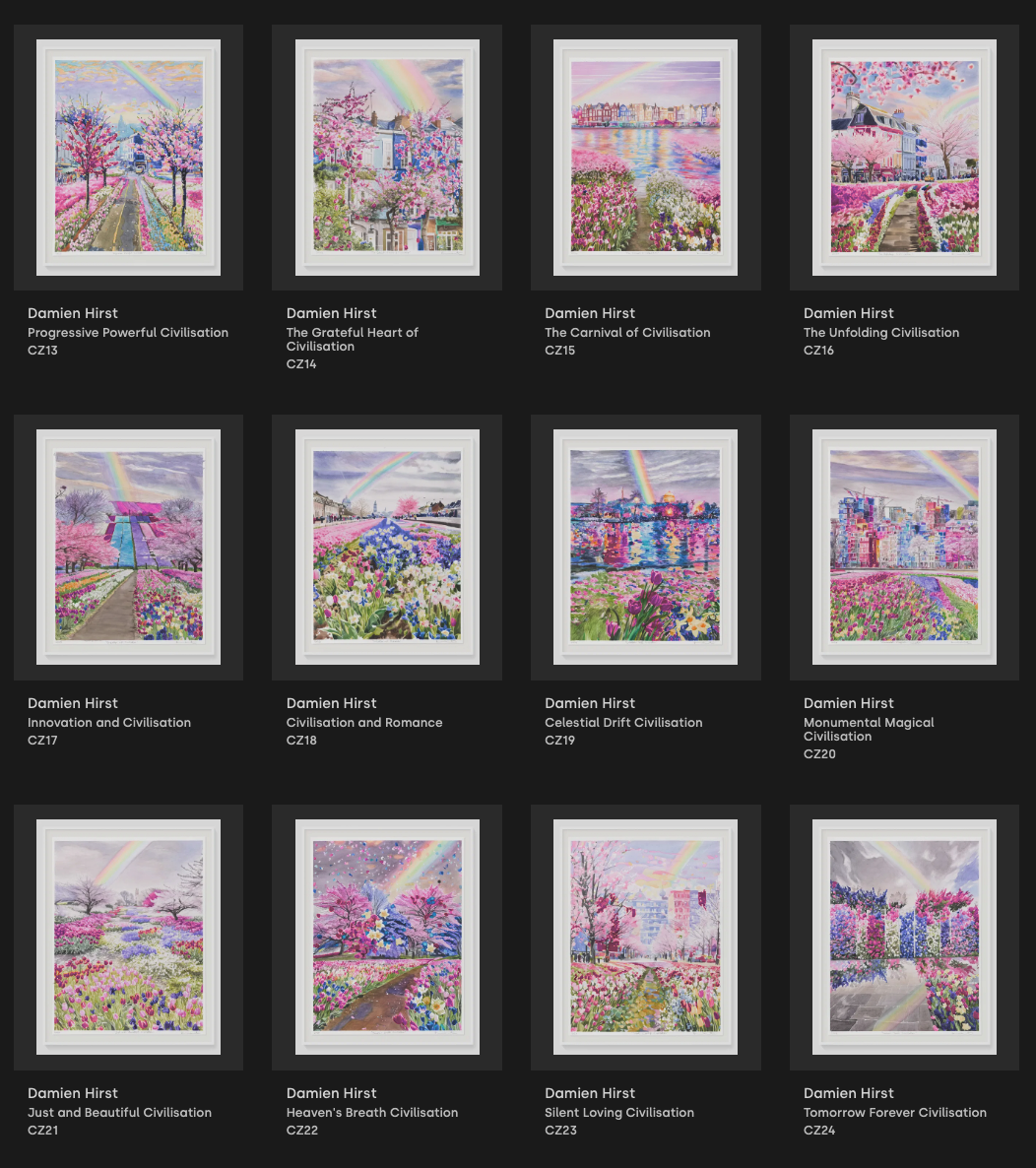 Damien Hirst 'Civilisation' Series CZ13-CZ24 Application Open
