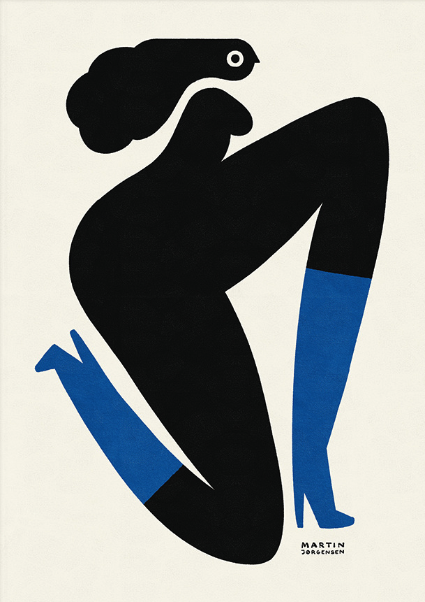 Martin Jorgensen 'Blue Boots' Print Available