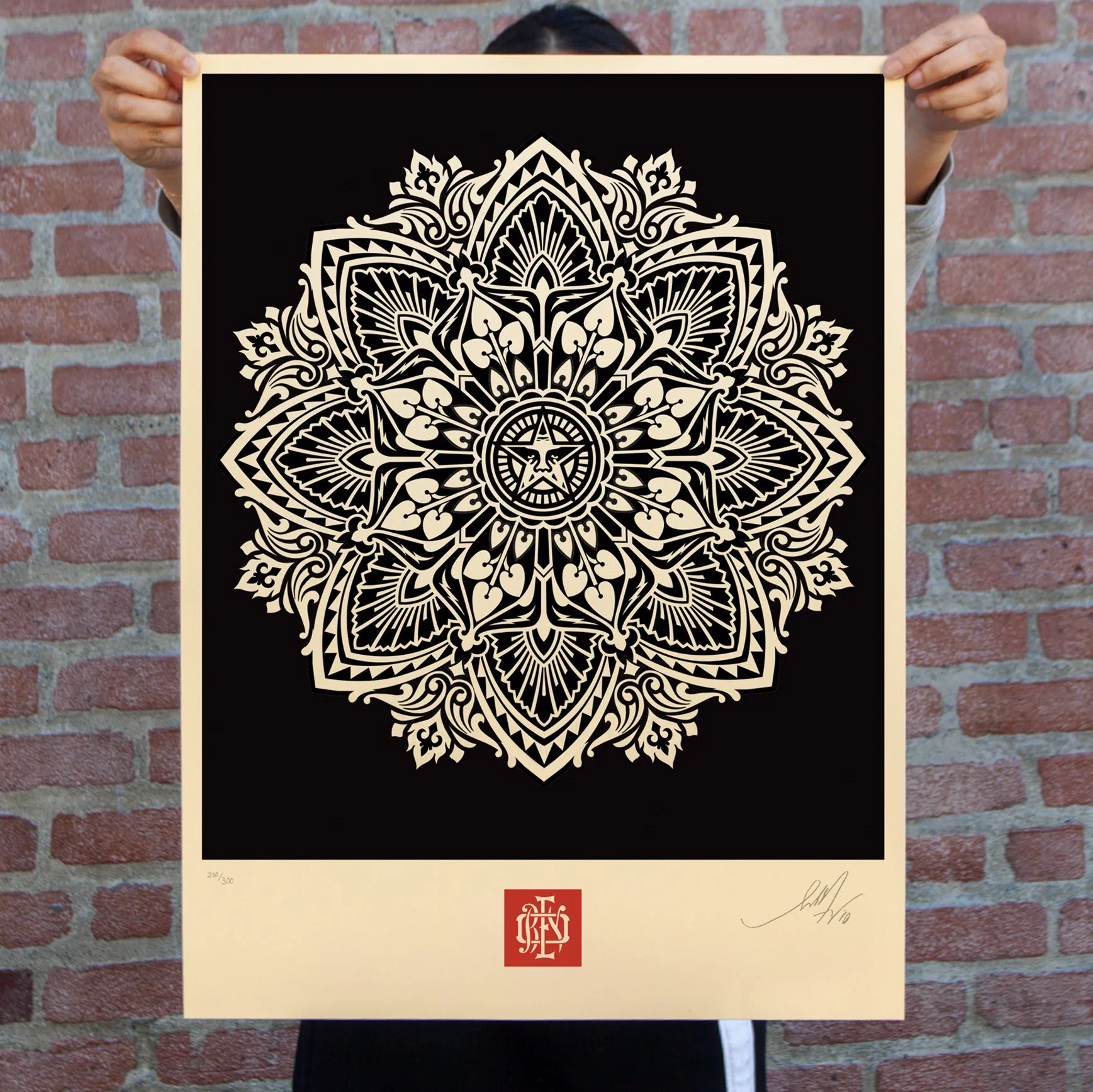 Shepard Fairey Obey 'Mandala Ornament 1' (Black) Print Re-Release Details
