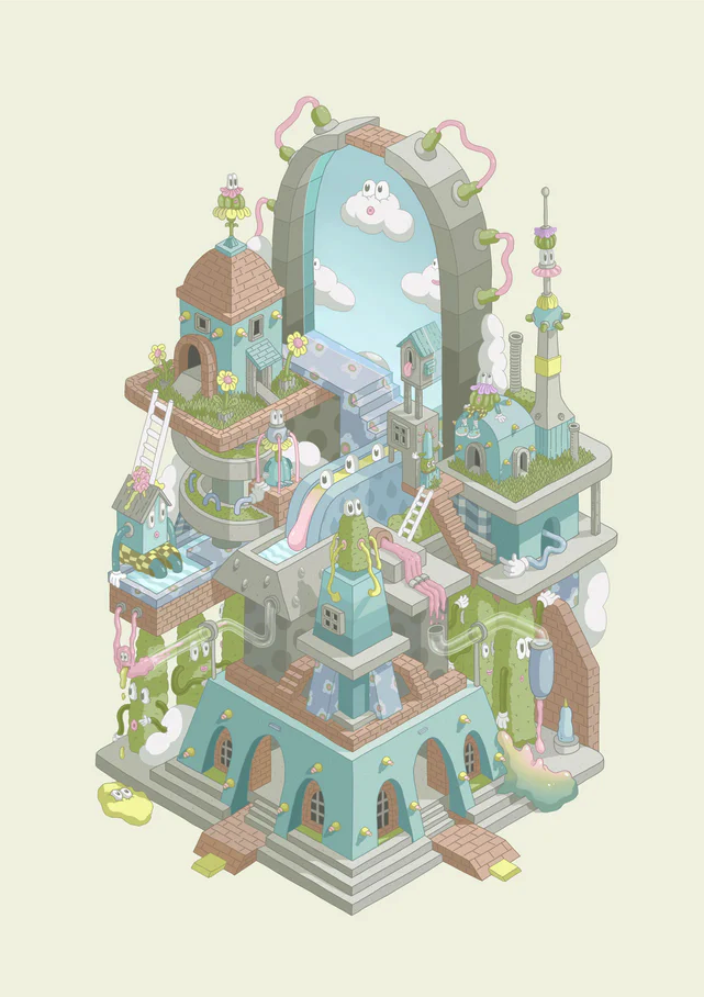 On The Leans 'Pastel Palace' Print Available