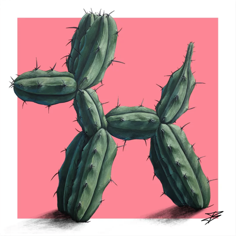 Jonah Ballard 'Cactus Balloon Dog' Print Available
