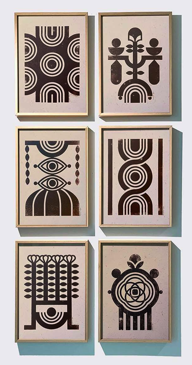 Koralie 'Venezia' Wood Block Print Set Available