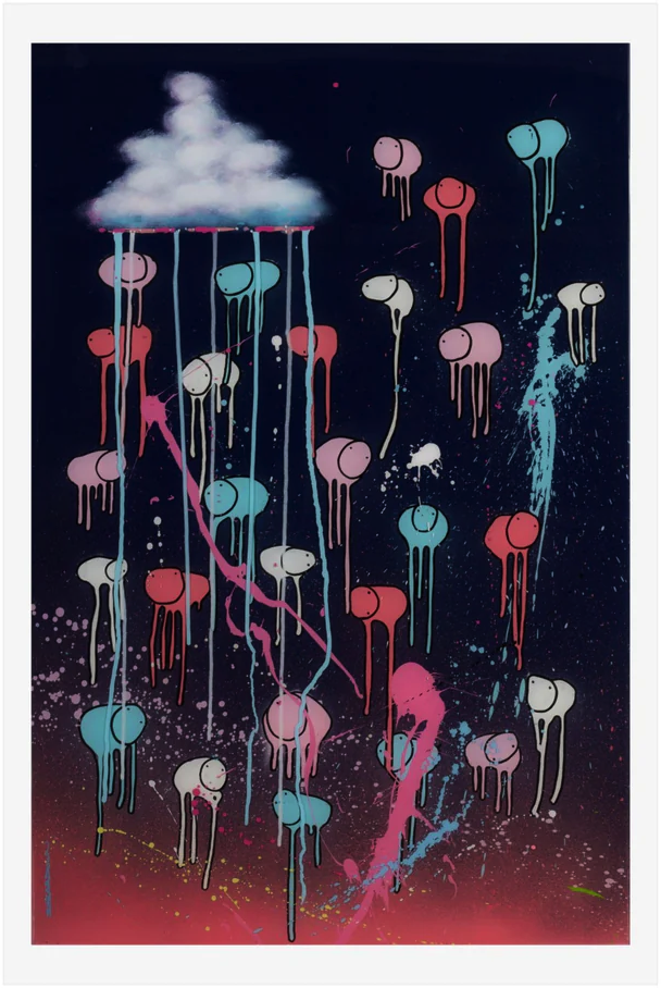 Morgan Sheardown 'Raining Cows' Pink Thunder Print Available