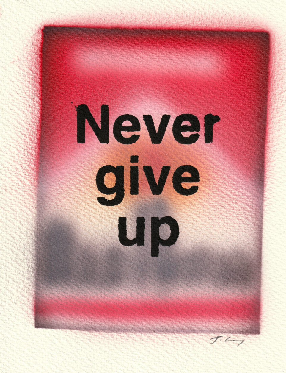 Timothy Gatenby 'Never Give Up' Original Available