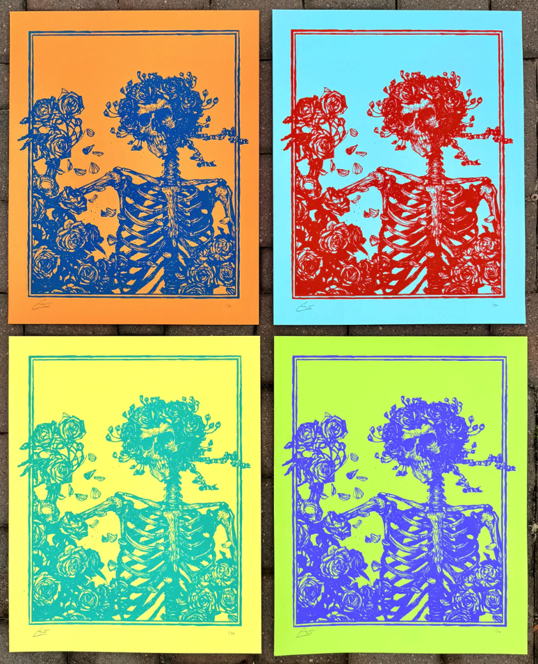 Tom Shaw 'Vibrating Roses' Prints Available