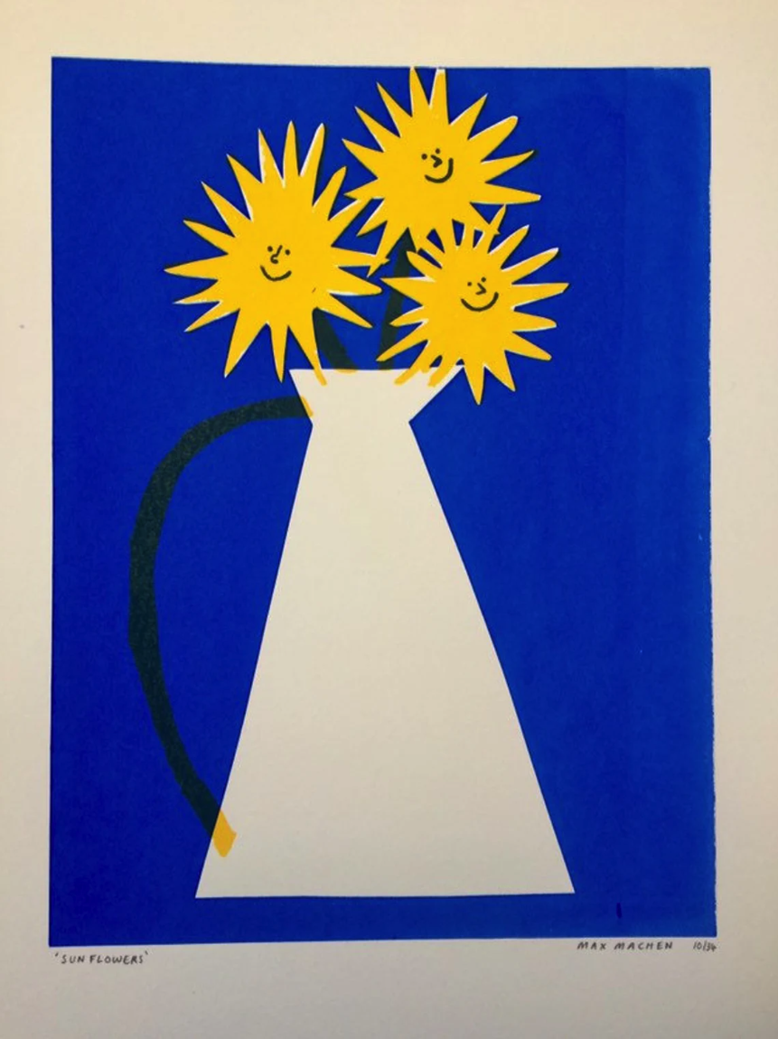 Max Machen 'Sunflowers' Print Available