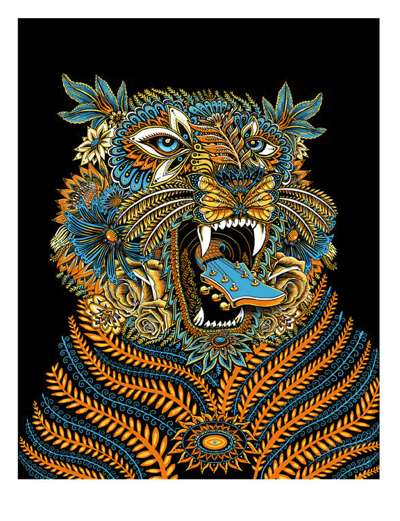 EMEK 'Carnival Tiger' Print Available