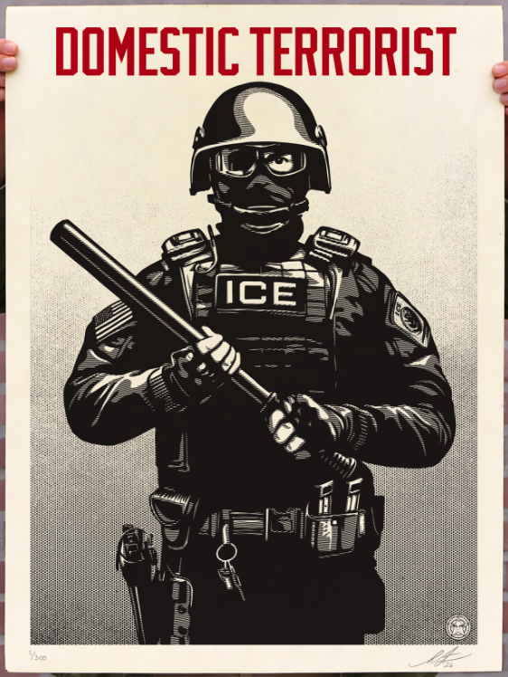 Shepard Fairey Obey 'Domestic Terrorist' Print Release Details