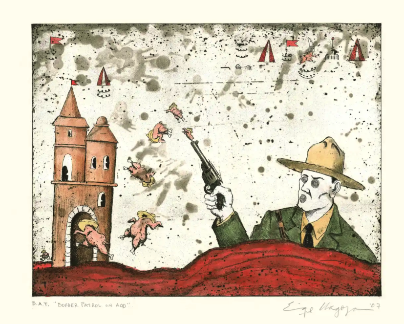 Enrique Chagoya 'Border Patrol On Acid' Print Available