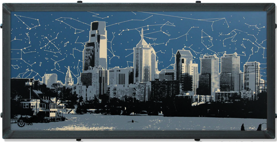 Charlie Barton 'Philly Star Map' Framed Print Available