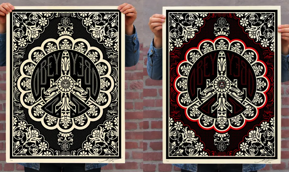 Shepard Fairey Obey 'Peace Bomber' (Black + Red) Re-Release Details