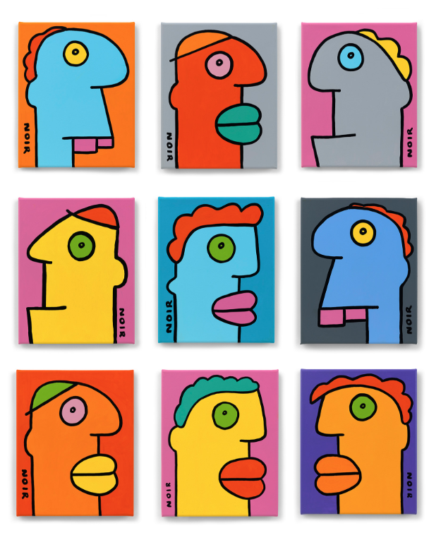 Thierry Noir 'Super Classic Heads' Paintings Available
