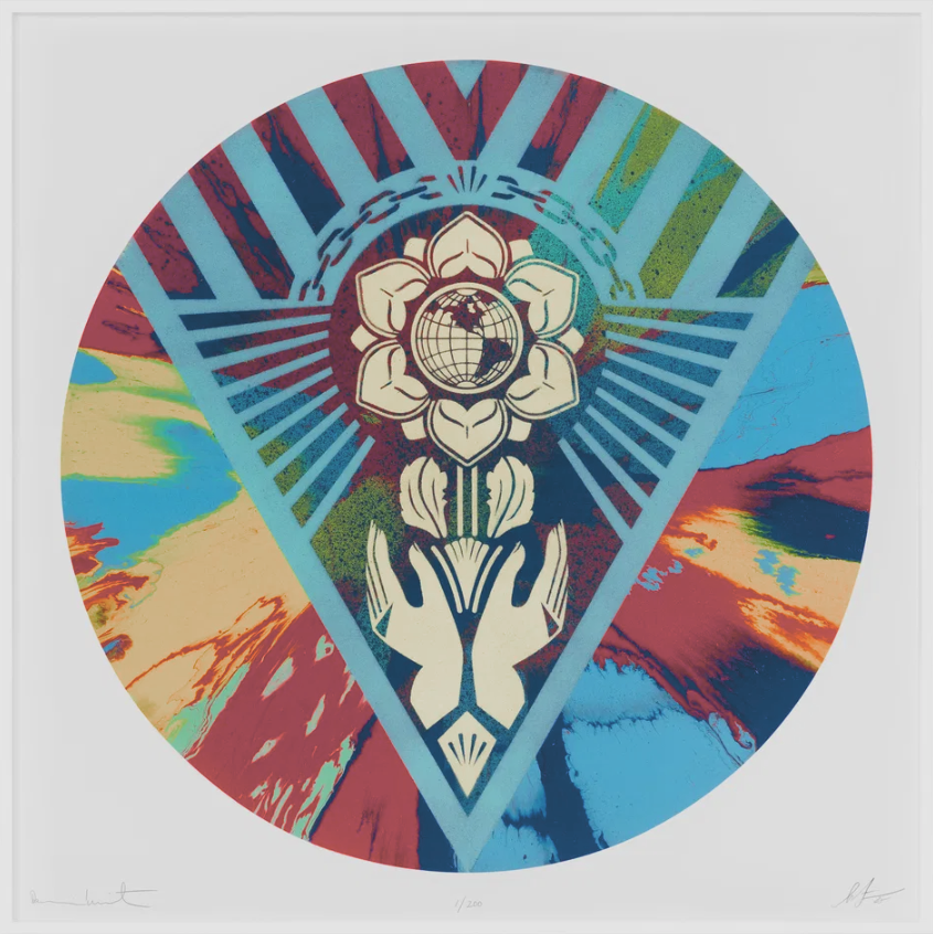 Damien Hirst + Shepard Fairey 'Beautiful Rotating Earth Justice Spin' Print Application Open