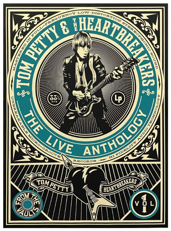 Shepard Fairey Obey 'Live Anthology' Tom Petty Print Release Details