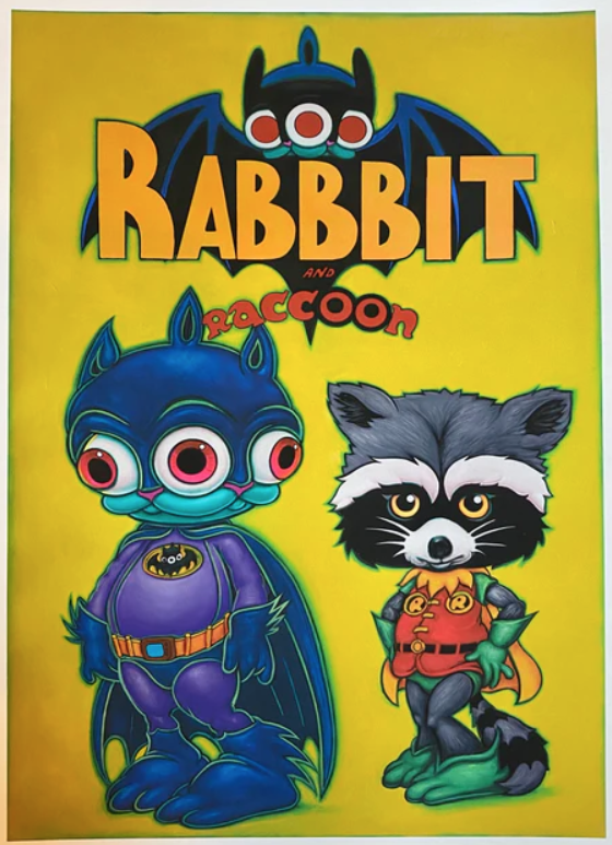 Ron English 'Rabbit and Raccoon' Print Available