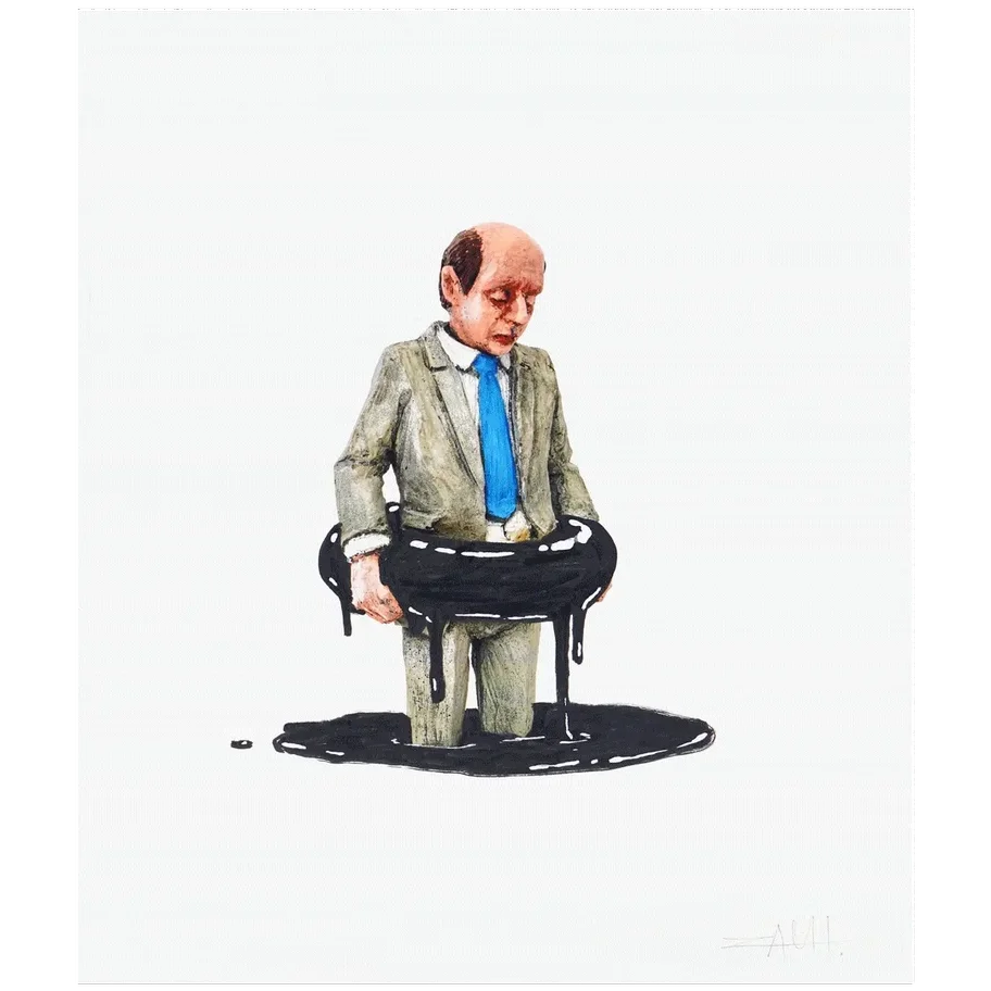 Isaac Cordal + Ernest Zacharevic 'Sink About It' Print Available