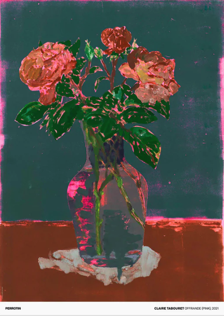 Claire Tabouret 'Offrande' Pink Print Available