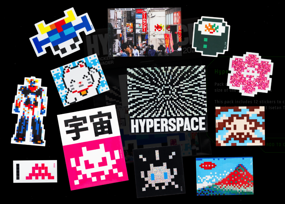 Invader 'Hyperspace' Stickers Available