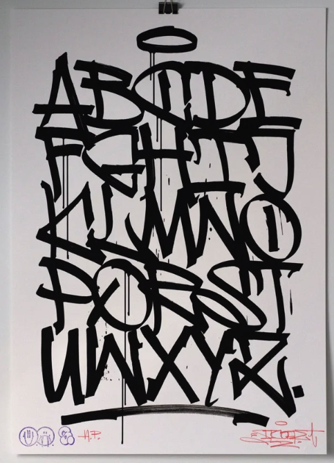 Sicoer 'Chisel Alphabet' Print Available