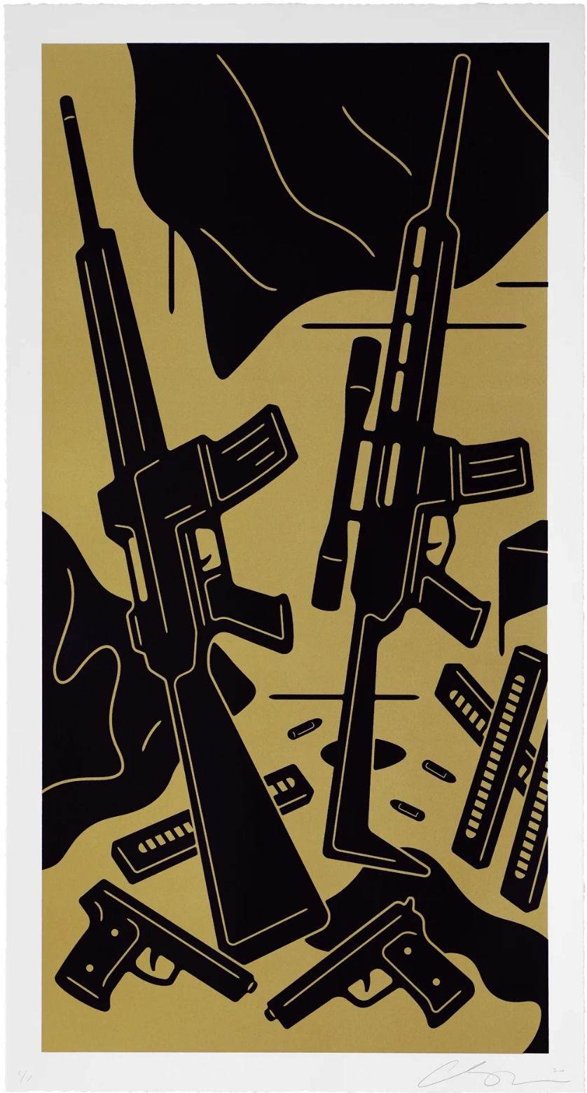 Cleon Peterson 'American Still Life: I Dream In Red' Gold Print Available