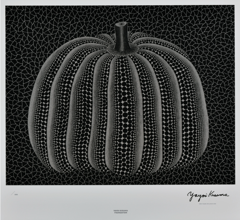 Yayoi Kusama 'Pumpkin' (Silver) Print Available