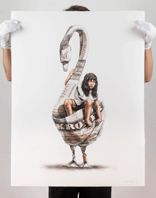 Ernest Zacharevic 'Ugly Duckling' Print Available