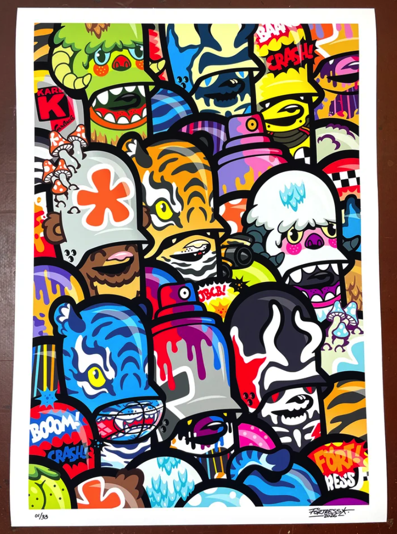 Flying Fortress 'Teddy Troops - Travel Memories' Print Available