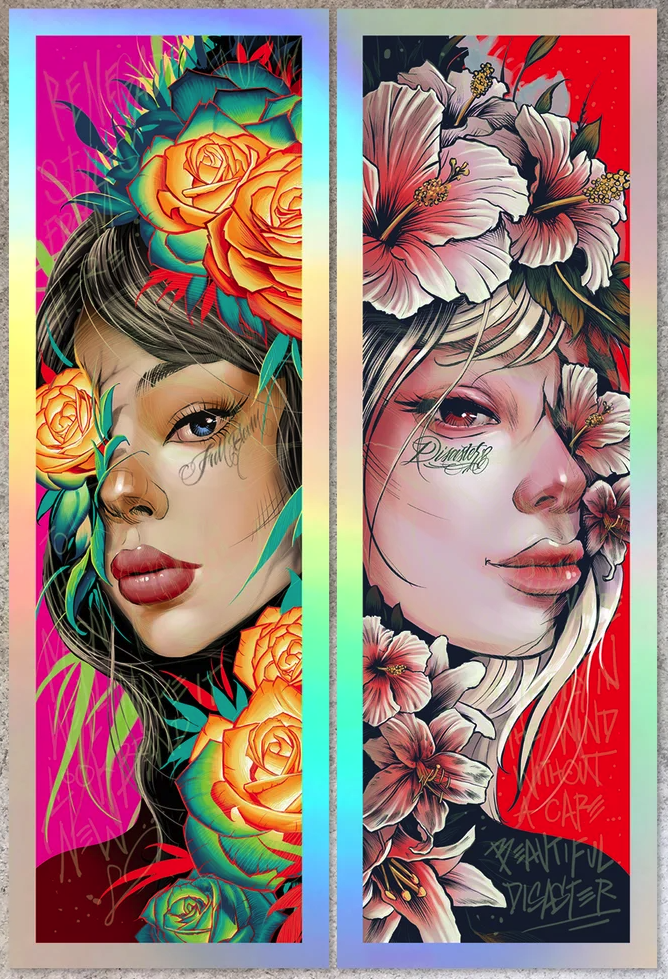 Maxx242 'Full Bloom' + 'Beautiful Disaster' Mystery Foil Print Available