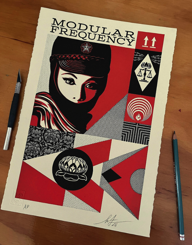 Shepard Fairey Obey 'Modular Frequency' Letterpress Release Details