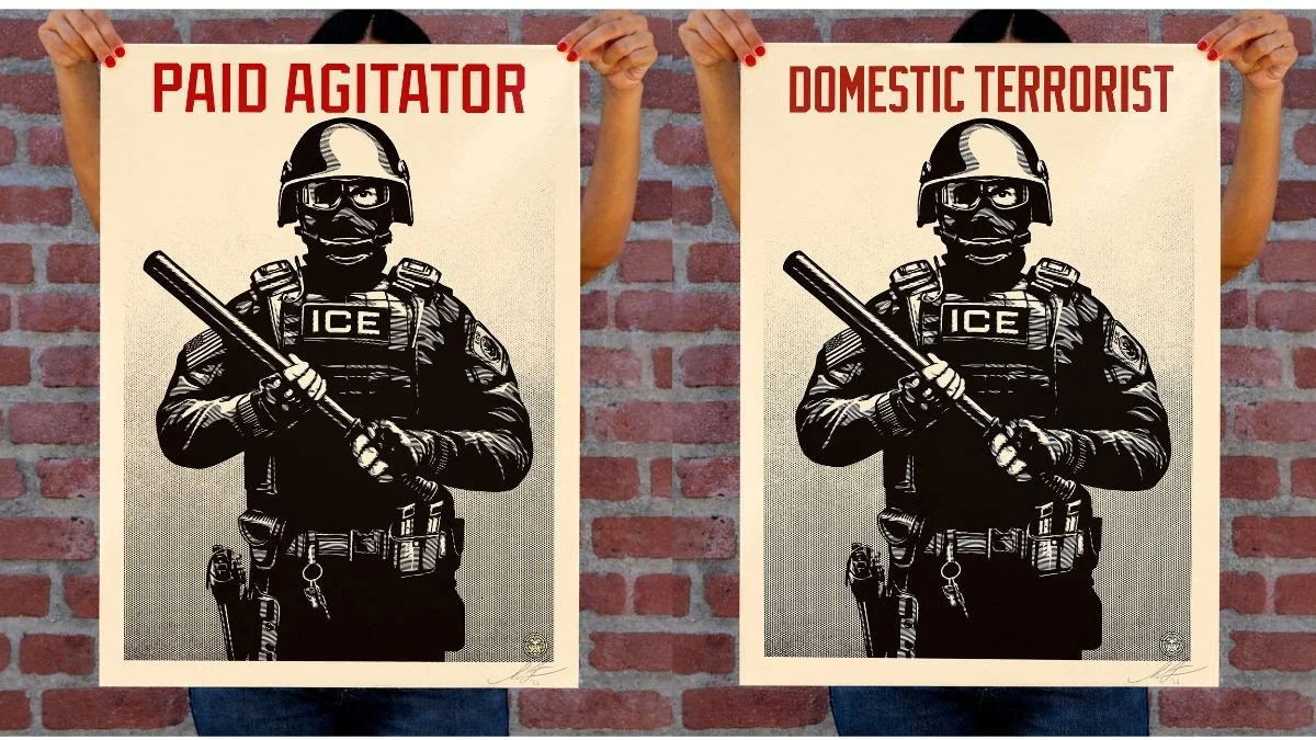 Shepard Fairey Obey 'Paid Agitator' + 'Domestic Terrorist' Print Release Details