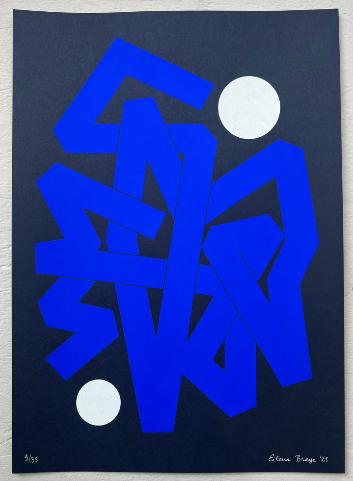 Eilena Braye Invisible Currents Blue Screen Print