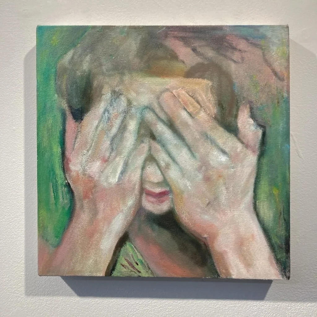 Couldn’t See You Coming, 12 x 12 in., Oil on pastel, 2025